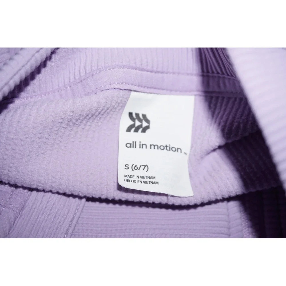 All In Motion Girls Ribbed Full Zip Active Jacket 2 Pack Blue Purple S 6/7 M 8